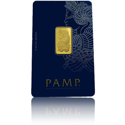 2,5 gramm Goldbarren Pamp Fortuna 999,9/1000