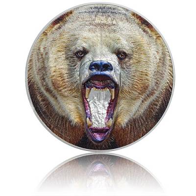 Silbermünze 2 oz American Grizzly Bear Ultra High Relief 2021