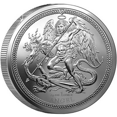 Silbermünze 1 oz The Isle of Man The Angel 2024