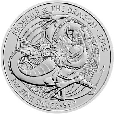 Silbermünze 1 oz Mythen und Legenden Beowulf and Dragon 2025