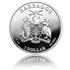 1 oz Silbermünze Caribbean Barbados Seahorse - Seepferdchen (2019)