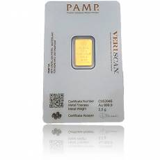 2,5 gramm Goldbarren Pamp Fortuna 999,9/1000