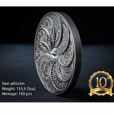 Silbermünze 5 oz MANDALA ART 10 Jahre Special edition 2024