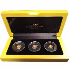 Gold 3 Coin Set Shades of Gold Leopard Prooflike 2022