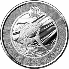 Silbermünze 1 oz Cayman Islands Marlin Speerfisch Proof Like 2024