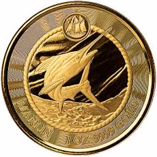 Goldmünze 1/10 oz Cayman Islands Marlin Speerfisch Proof Like 2024