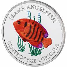 Silbermünze 1 oz Marine Life Flame Angel Fish Pitcairn Islands 2025