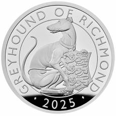 Silbermünze 5 oz Tudor Beasts Greyhound of Richmond Polierte Platte 2025