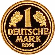 Gold Gedenkprägung 1/2 gramm Deutsche Mark 2012