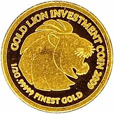 Goldmünze 1/2 gramm Lion 2009