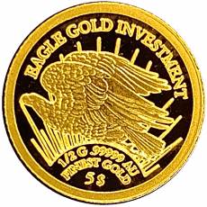 Goldmünze 1/2 gramm Eagle 2010